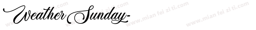 Weather Sunday字体转换